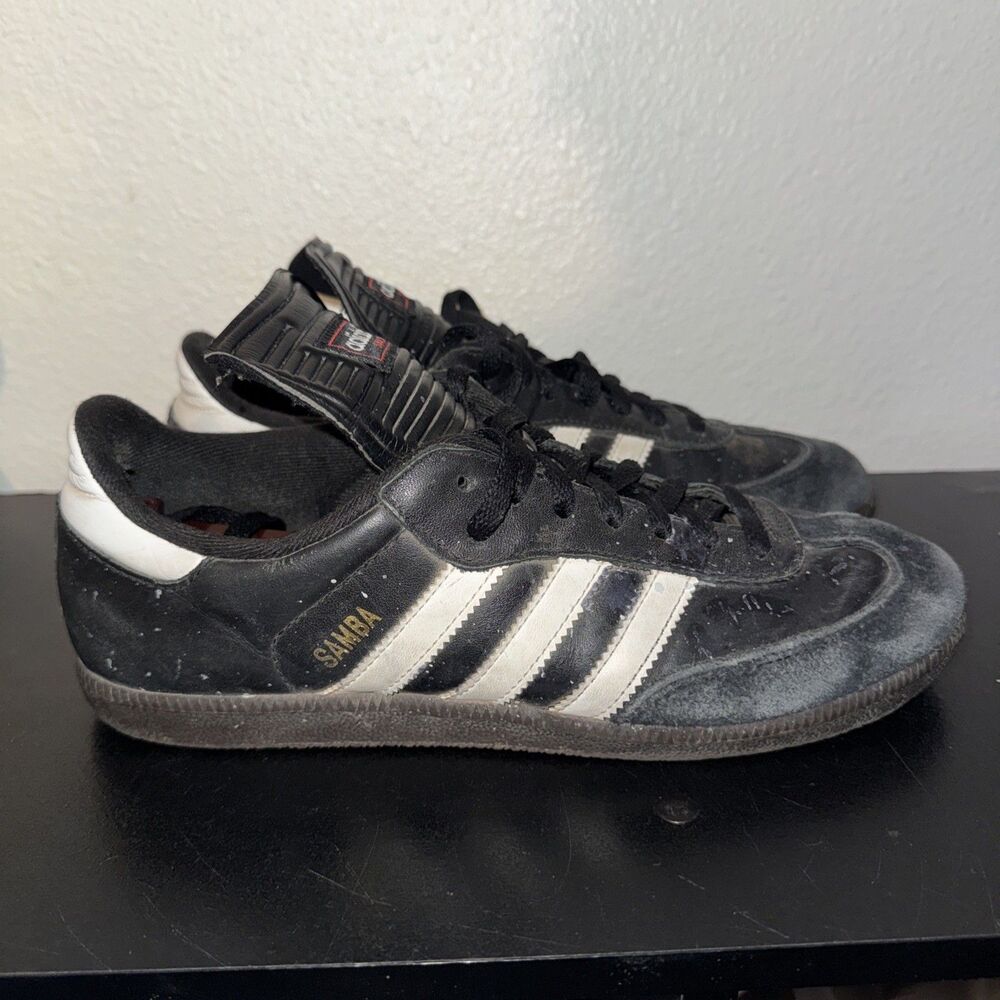 Adidas Samba Classic Men's Sz 8.5 Athletic Sneakers Core Black White Gum Leather